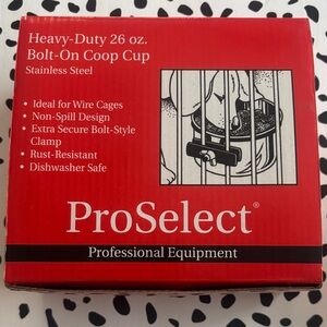 ProSelect Heavy-Duty 26 oz Bolt On Coop Cup Stainless Steel Dog Bowl